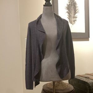 Banana republic cashmere cropped waterfall cardigan, size small